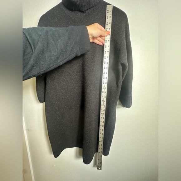 Pomander Place Vivianne Black  Sweater Turtleneck Dress Size Medium - Picture 14 of 17